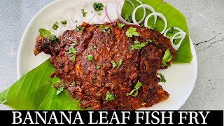 Recheado Pomfret Fry In Banana Leaf | Recheado Fish Fry | Goan Fish Fry | Goan Recipes- By Natasha