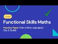 Level 1 Functional Skills Maths Practice Paper 1 Part A (Non-calculator) City & Guilds