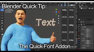 Blender Quick Tip: The Quick Font Addon
