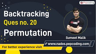 Print Permutations using Backtracking | Backtracking Interview Problems