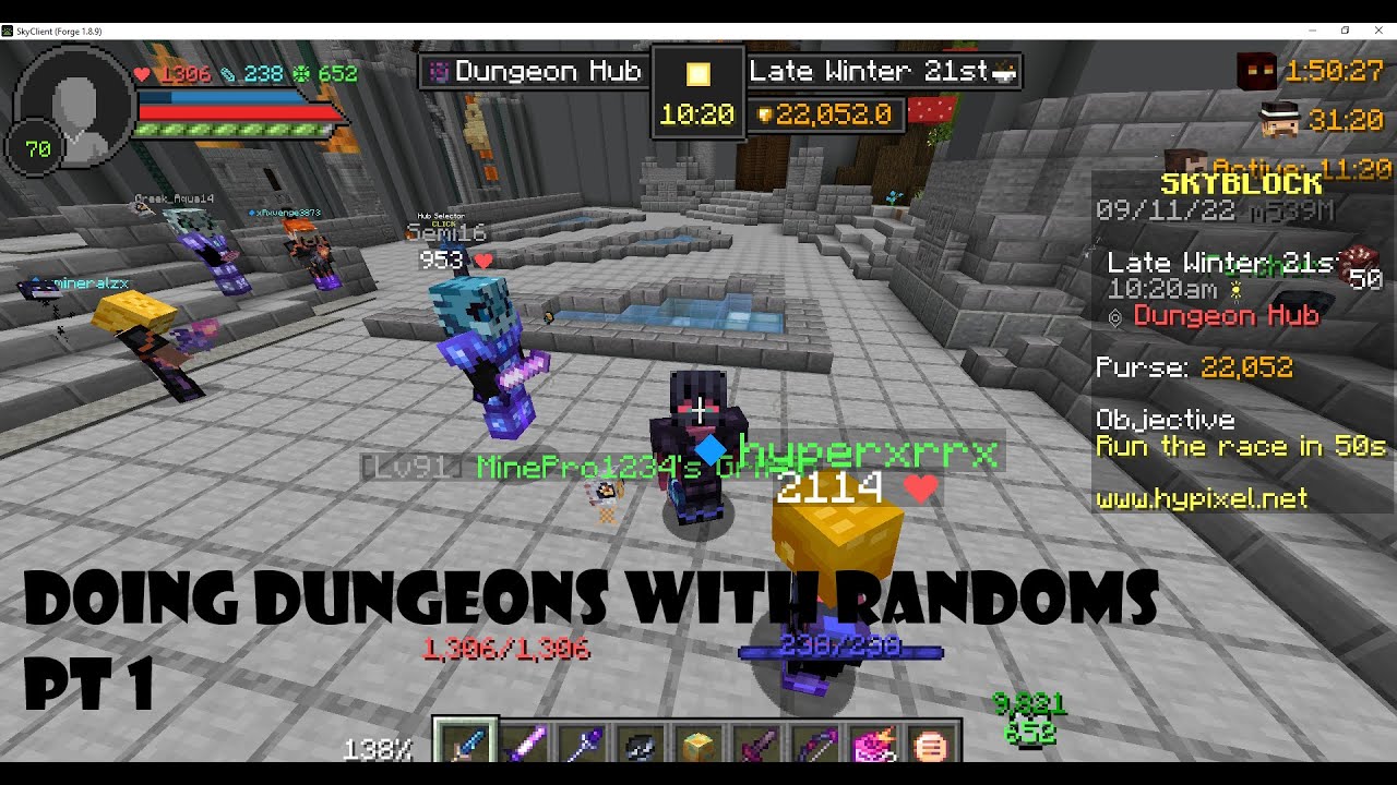 Doing Dungeons With Randoms Hypixel Skyblock Video Youtube