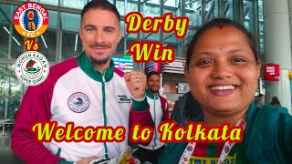 welcome back to kolkata team Mohunbagan 💚❤️✊