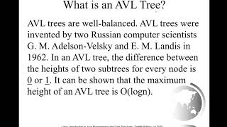 Daniel Liang Java Sections 26.1 to 26.5 AVL Tree Part 1