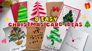 8 Easy Christmas Card Ideas💖🎄/ Handmade Card Ideas for Christmas @JyotiNaskar #diy #christmas