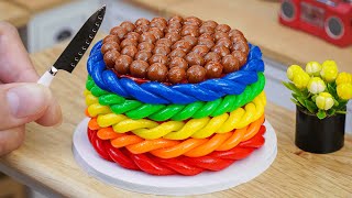 🌈Rainbow Cake Recipes🌈Making Miniature Rainbow Pop It Chocolate Cake Decorating Ideas🌈