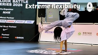 Extreme Flexibility in Action. Japanese bgirls (flexibility moves only) at Block Battle Series 2024