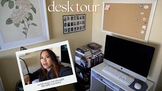 chatty desk tour + my 2025 vision board l SIMPLE LIFE ♡