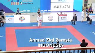 Zigi defeat Japan with Gankaku in WKF Karate 1 Series A Shanghai China