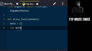 FTP Brute Force coding in android with Python programming