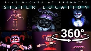 360°| Best FNAF Sister Location Compilation Part 1 [SFM] [VR Compatible]