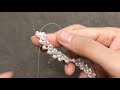 classic white pearl and crystal beaded necklace. diy wedding jewelry. beading tutorial 白珍珠串珠项链