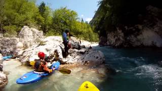 Soca Kajak Tour 2012 Slowenien Abschnitt 2 Klamm bis 3 Klamm