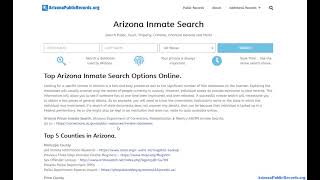 Arizona Mugshots (Jail and Prison) Search Official Online Inmate Records.