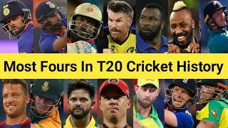 Most Fours In T20 Cricket History 🏏 Top 25 Batsman 🔥 #shorts #viratkohli #rohitsharma #msdhoni