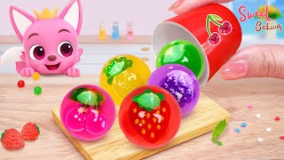 🍒Yummy Jelly Mini Cake🍈Best Miniature Rainbow Fruit Jelly \u0026 Cake Decorating Ideas🍉Sweet Baking🍋