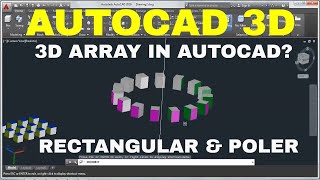 AutoCAD 3D Array Command Tutorial | AutoCAD | Rectangular Polar|CAM SOLUTIONS