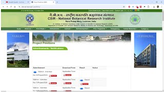 CSIR-NBRI Lucknow Project Vacancy | Walk in Interview | October 2024📢