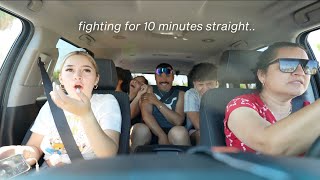 a car ride with my WHOLE family *chaos* | birthday vlog