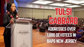 Tulsi Gabbard addresses over 1,000 devotees in BAPS New Jersey || India Abroad