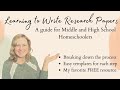 Learning to Write Research Papers for Middle and High School Homeschoolers | Homeschool Show & Tell