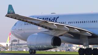 AIR TRANSAT decolando no Aeroporto de Lisboa. takeoff at Lisbon Airport.