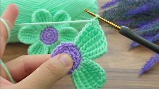 Woww!!!! Very easy, very sweet crochet motif flower motif making #crochet #knitting