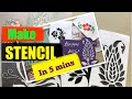 Stencils Making At Home/ Stencils for crafts/ OHP Sheet Stencil / Make Stencils in 5 min.🙂