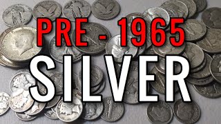 Pre-1965 Silver Coins (90% Junk Constitutional Quarters, Dimes, Half Dollars)