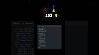 Happy New year 2025 and bye bye 2024 Animation HTML CSS #shortsvideo #shortsviral #shorts #short