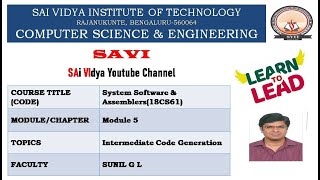 Module-5 Intermediate Code Generation