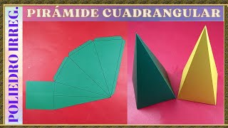 COMO HACER UNA PIRÁMIDE CUADRANGULAR. RÁPIDO Y FÁCIL / QUADRANGULAR PYRAMID