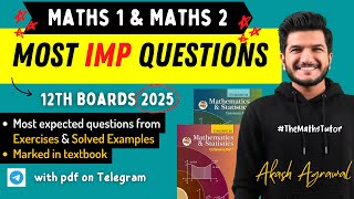 Most Important Questions for Maths 1 \u0026 2 HSC Commerce 2025 | 12th Board Exam 2025 | Akash Agrawal