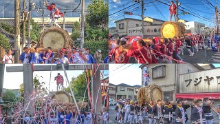 2024.8.10 堺市 大阪新田 太鼓 担ぎ 3町集結 練り (大野芝·下草尾·関茶屋) 出雲大社 大阪分祠 盆踊り