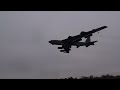 loud and screaming b52 fly past arrival into raf fairford 60 0044 . 15th of february 4k