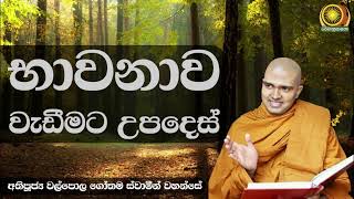 භාවනාව වැඩීමට උපදෙස්- අතිපූජ්‍ය වල්පොල ගෝතම ස්වාමීන් වහන්සේ | Ven. Walpola Gothama Thero