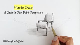 How to draw A chair In Two Point Perspective | Step By Step