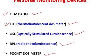 PERSONAL MONITORING DEVICES \u0026 FILM BADGES