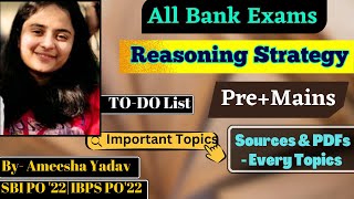 Easiest Reasoning Strategy By SBI PO Ameesha Yadav |For All Bank Exams| Complete Sources| Free PDFs|