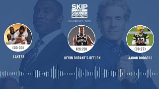 Lakers, Kevin Durant's return, Aaron Rodgers (12.2.20) | UNDISPUTED Audio Podcast