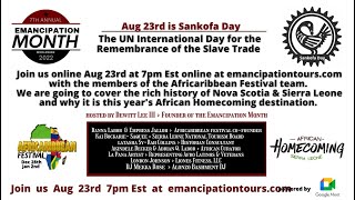 Emancipation Month  - Sankofa Day celebration \u0026 Emancipation Month Home Going Destination