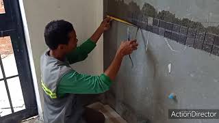 How to install Mosaic Tiles. របៀបនៃការបិតការ៉ូសំណាញ់