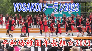 平和幼稚園年長組☆2023　2023.6.11　YOSAKOIソーラン2023　大通り西8丁目会場