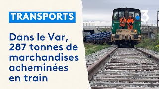 Un train de marchandises aux Arcs-sur-Argens dans le Var