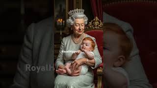 Queen Elizabeth II and Prince Harry #happy #queen #elizabeth #princeharry #baby #grandma #grandson