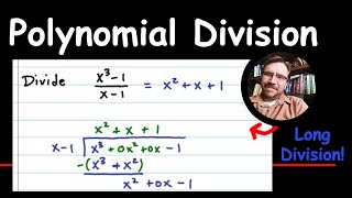 Polynomial Long Division with Placeholders - (x^3-1)/(x-1) Algebra