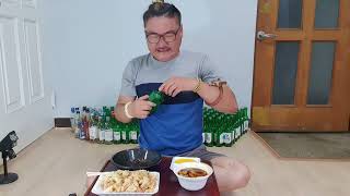 짜장면 원샷후 고량주 50도 원샷(korea Soju Mukbang Bottoms up)병잔한