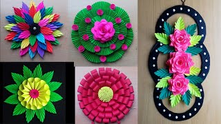 5 Beautiful Paper Flower Wall Decor Ideas | Paper Flower Wall Hanging Ideas