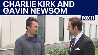 Charlie Kirk discusses conversation with Newsom on trans athletes