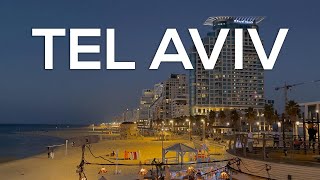 Lively Tel Aviv in December 2022 | Night walk along the promenade | Sunset on the sea [4k 60FPS]