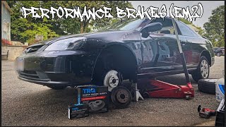 HONDA CIVIC FRONT BRAKE INSTALL (BMW UPDATE)